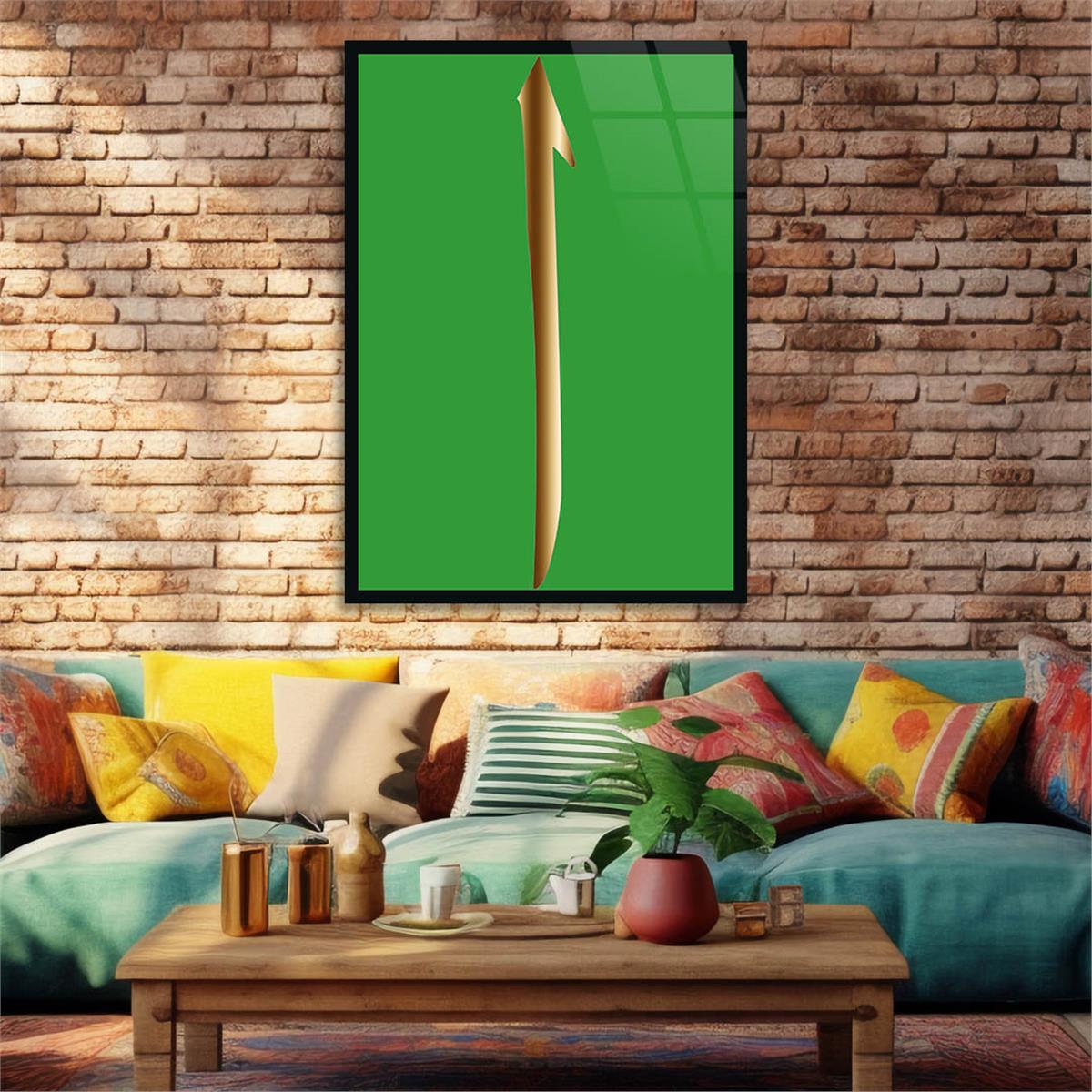 ELİF YAZILI CAM TABLO 