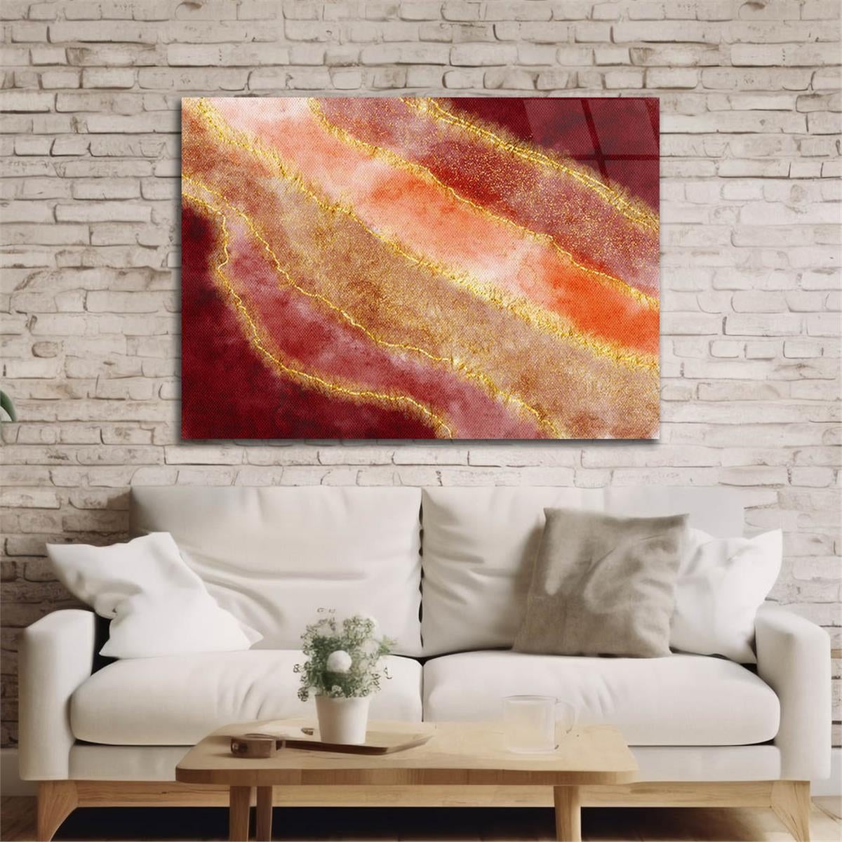 Horizontal Art-Themed Tempered Glass Wall Art 574