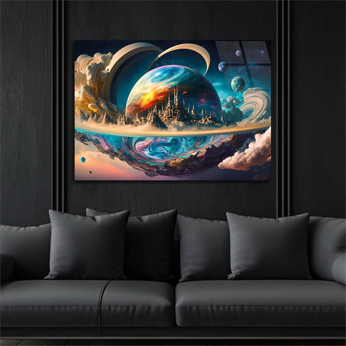 Horizontal Art-Themed Tempered Glass Wall Art 277