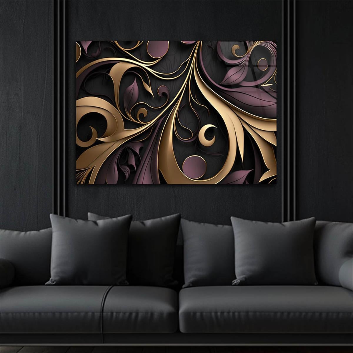 Horizontal Art-Themed Tempered Glass Wall Art 403
