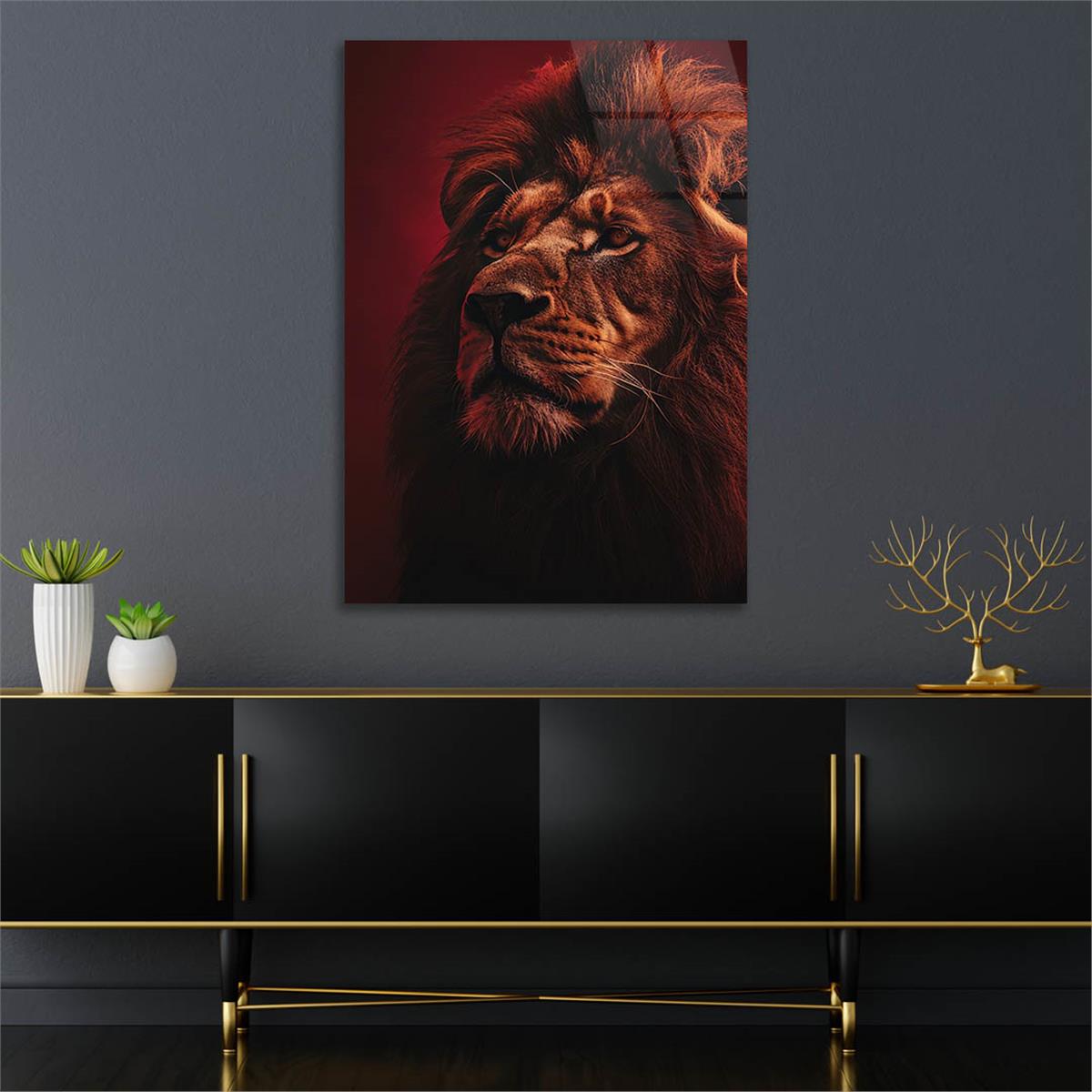 Dikey Doğa Temalı Cam Tablo 337