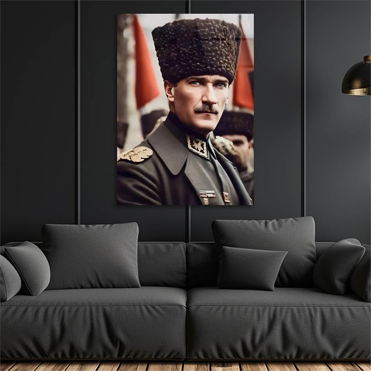 Dikey VatanTemalı Cam Tablo 200