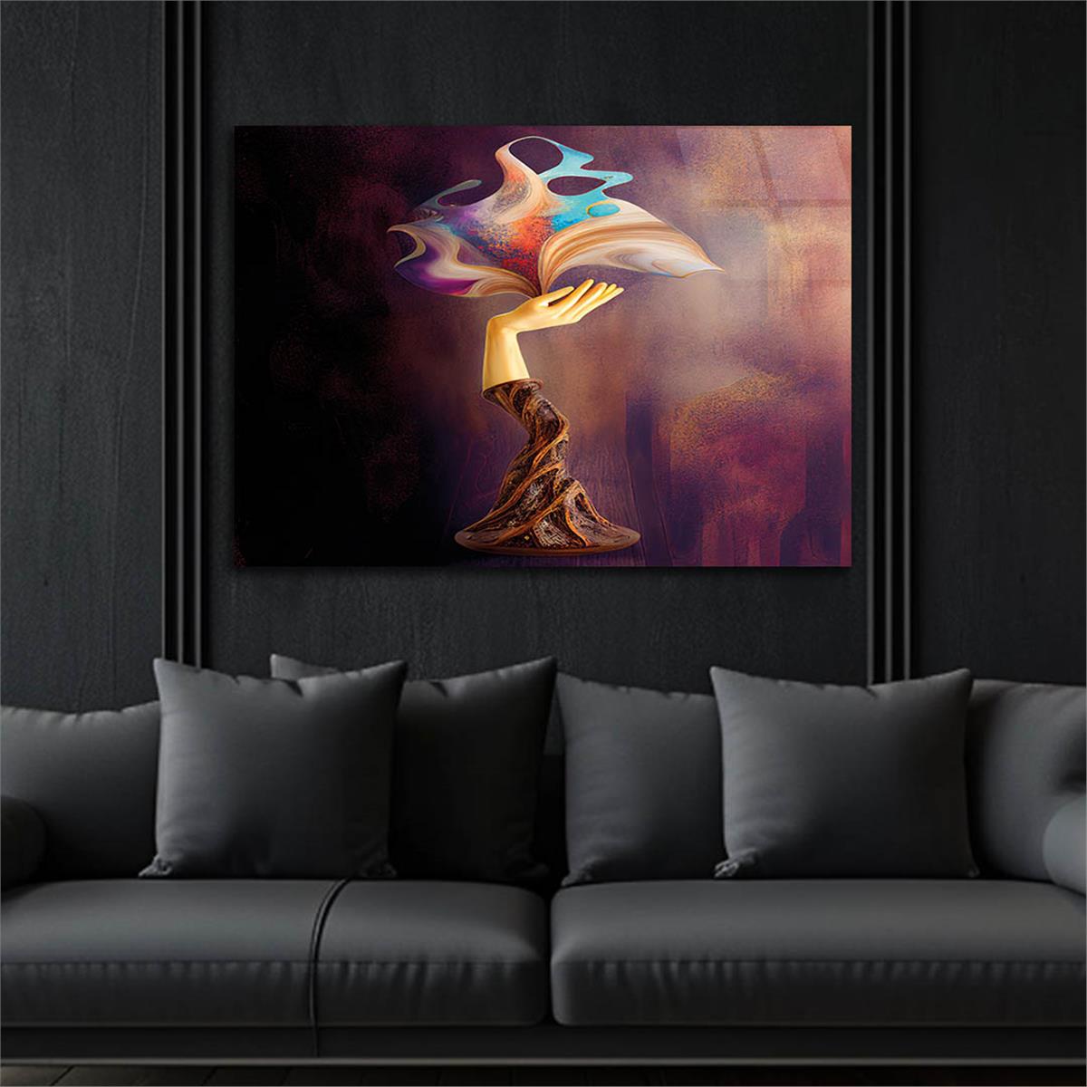 Horizontal Natured-Themed Tempered Glass Wall Art 310