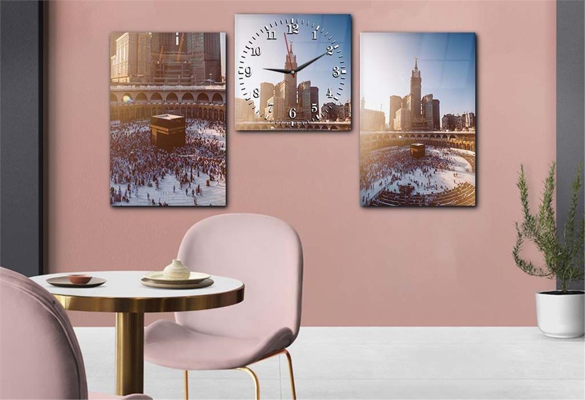 Ensemble de Tableaux et d’horloge 2 pièce sur le thème religieux