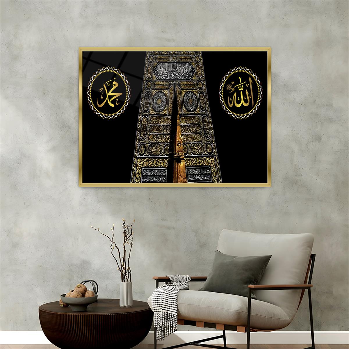 Aluminum-Framed Religious-Themed Tempered Glass Wall Art 001
