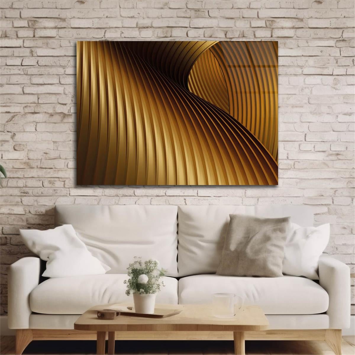 Horizontal Art-Themed Tempered Glass Wall Art 305