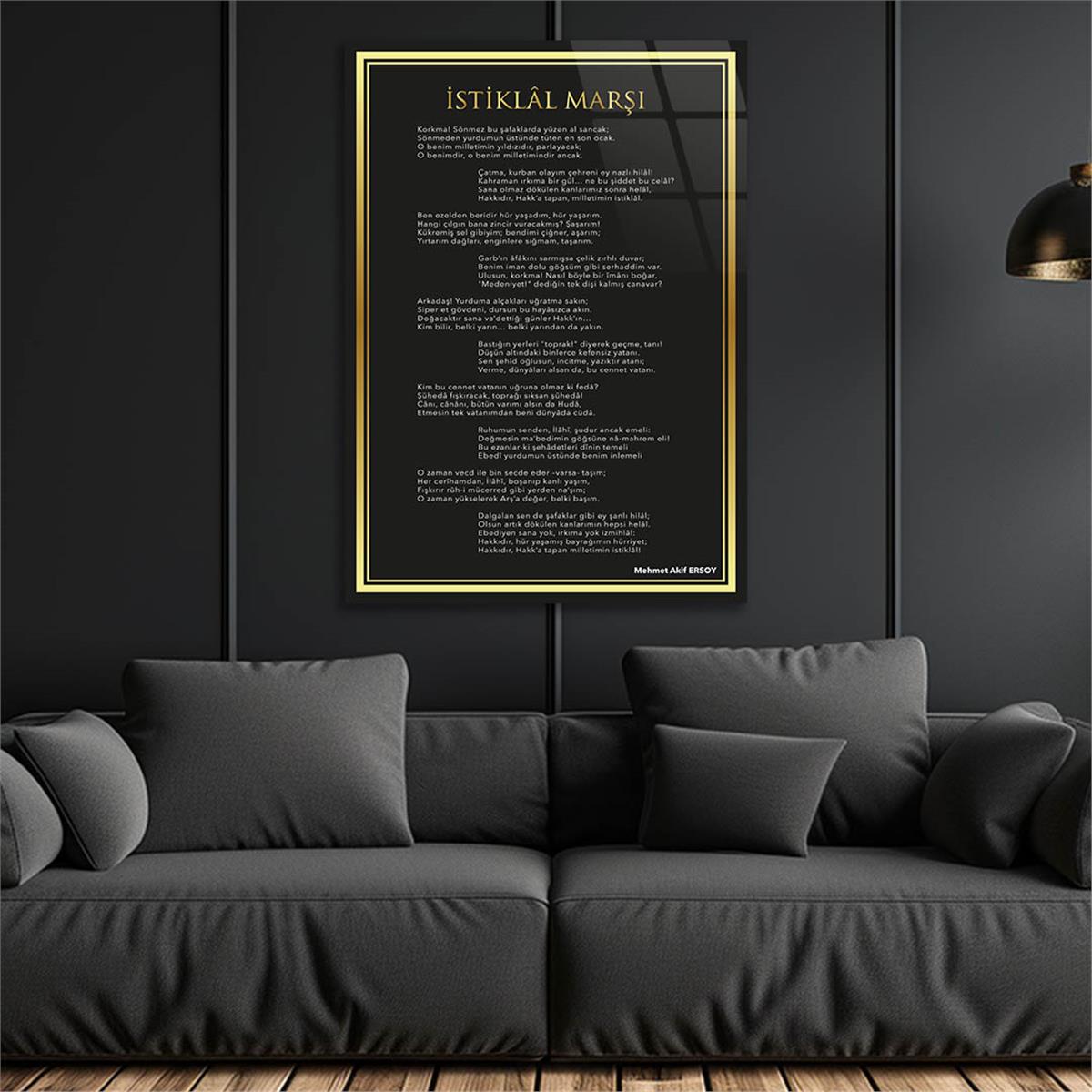 Dikey VatanTemalı Cam Tablo 200