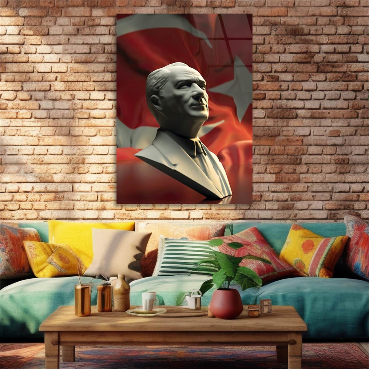 MUSTAFA KEMAL ATATÜRK Tempered Glasss Wall Art