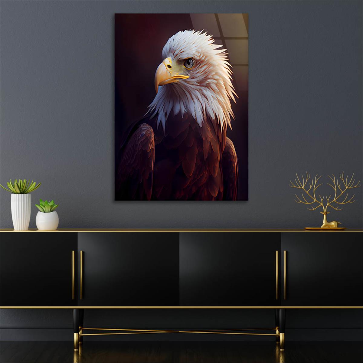 Dikey Doğa Temalı Cam Tablo 273