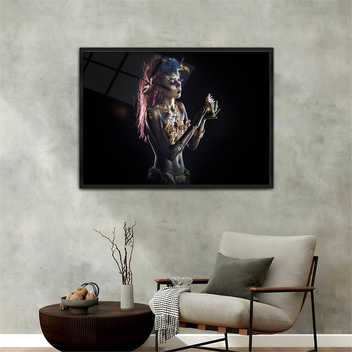 Alüminyum Çerçeveli Sanat Temalı Cam Tablo 097