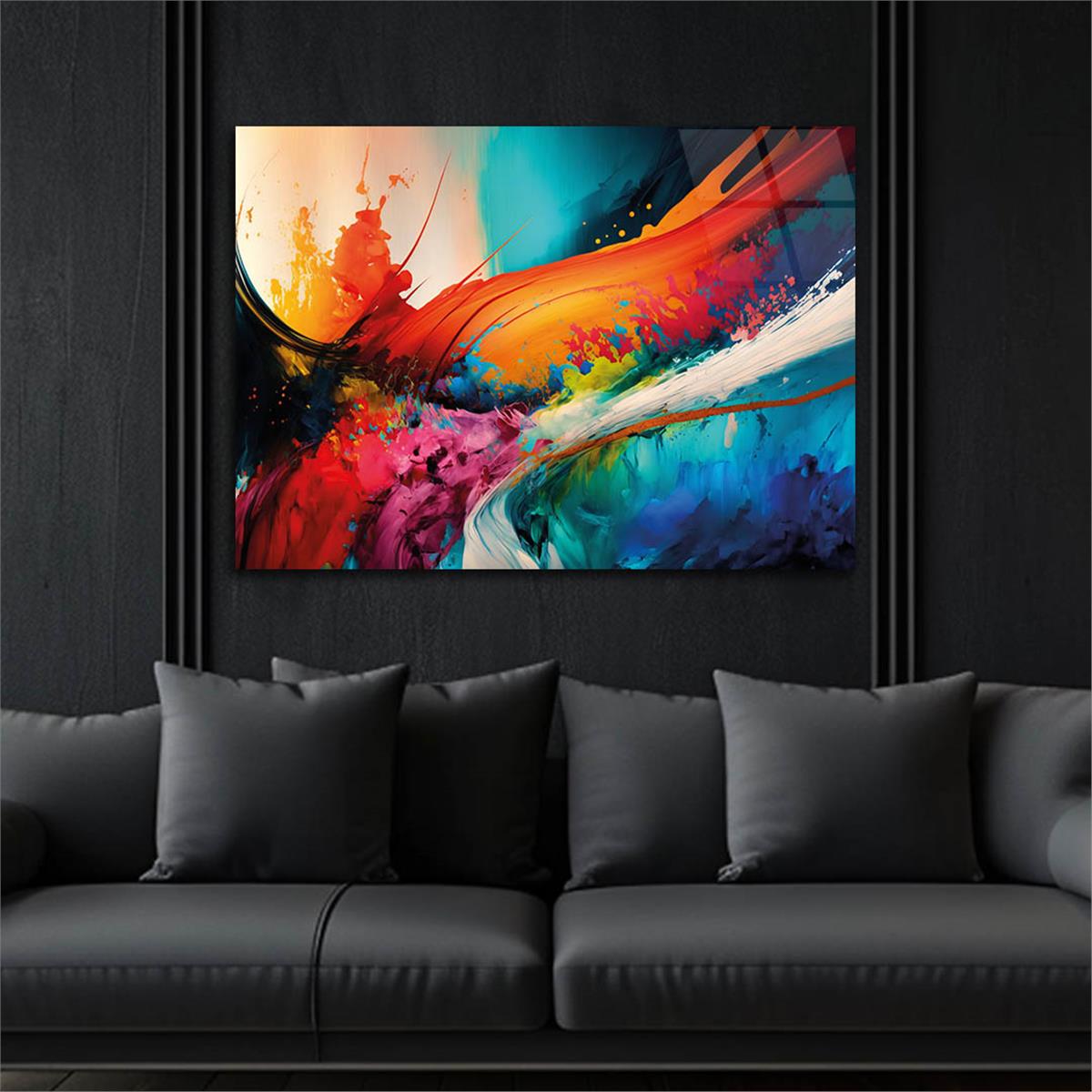 Horizontal Art-Themed Tempered Glass Wall Art 300