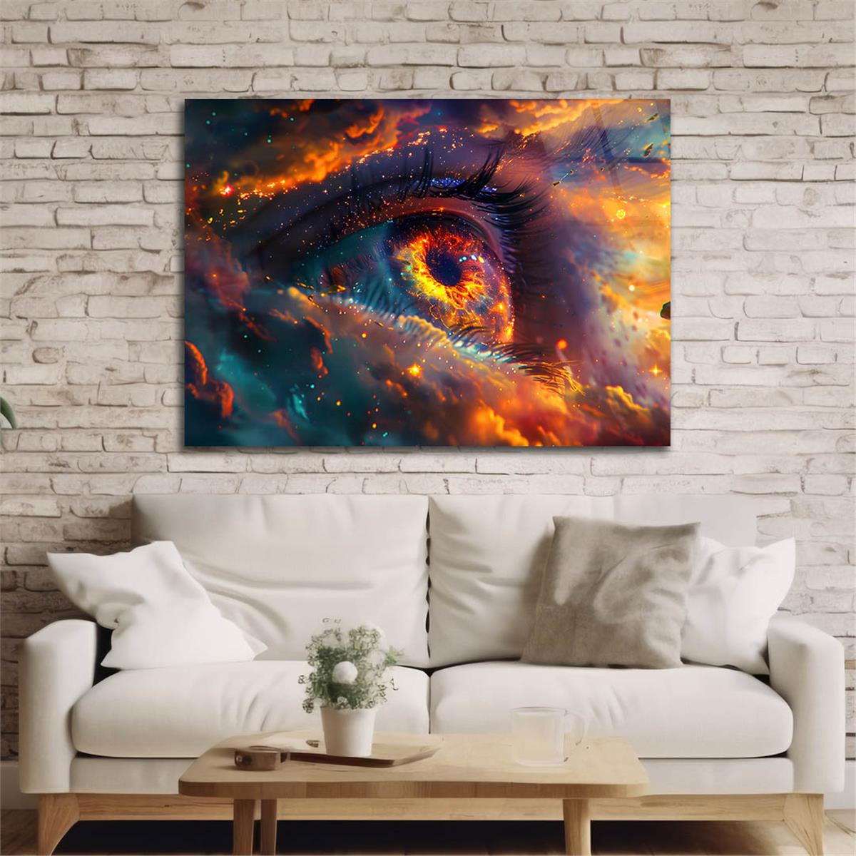 Horizontal Art-Themed Tempered Glass Wall Art 477