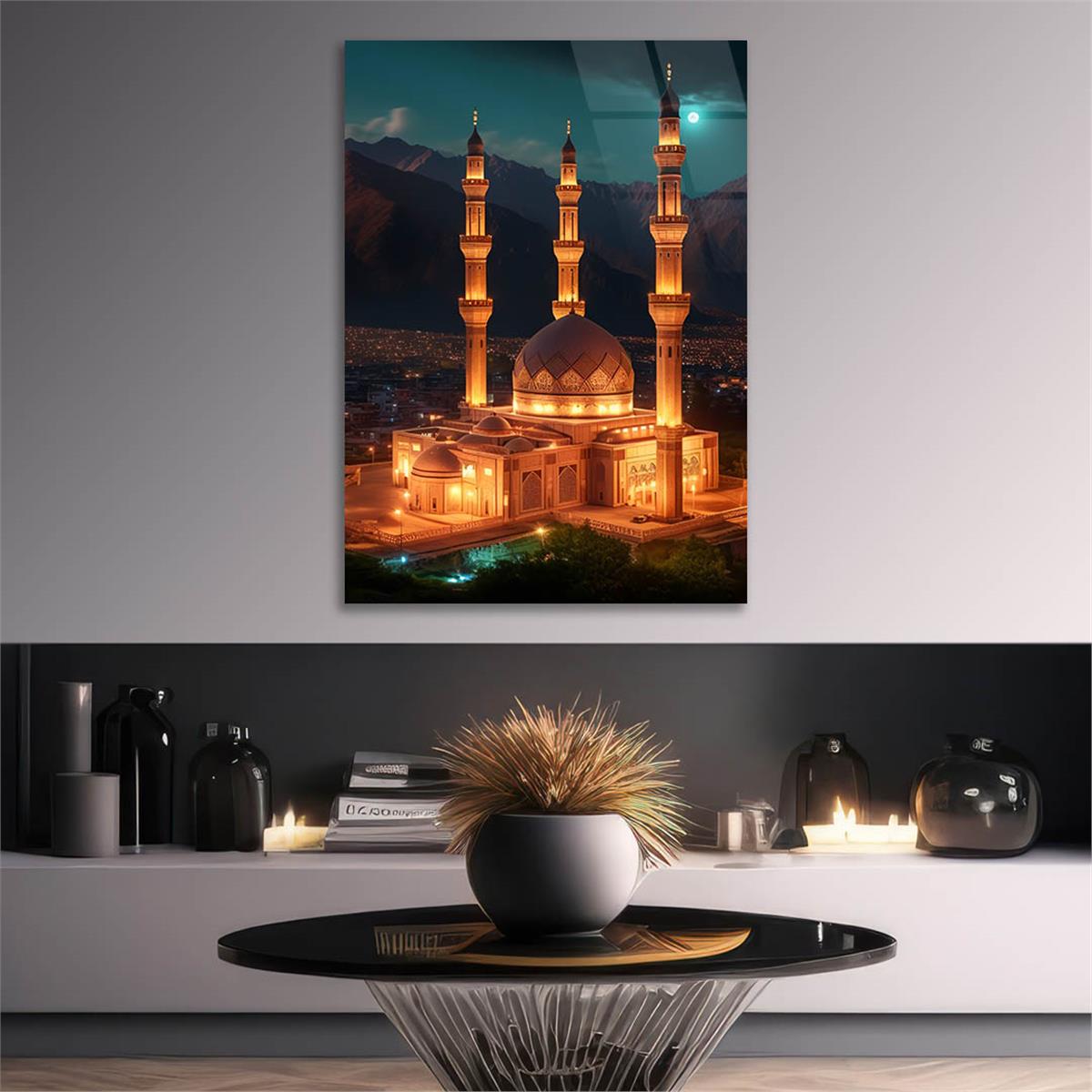 Dikey Dini Temalı Cam Tablo 276