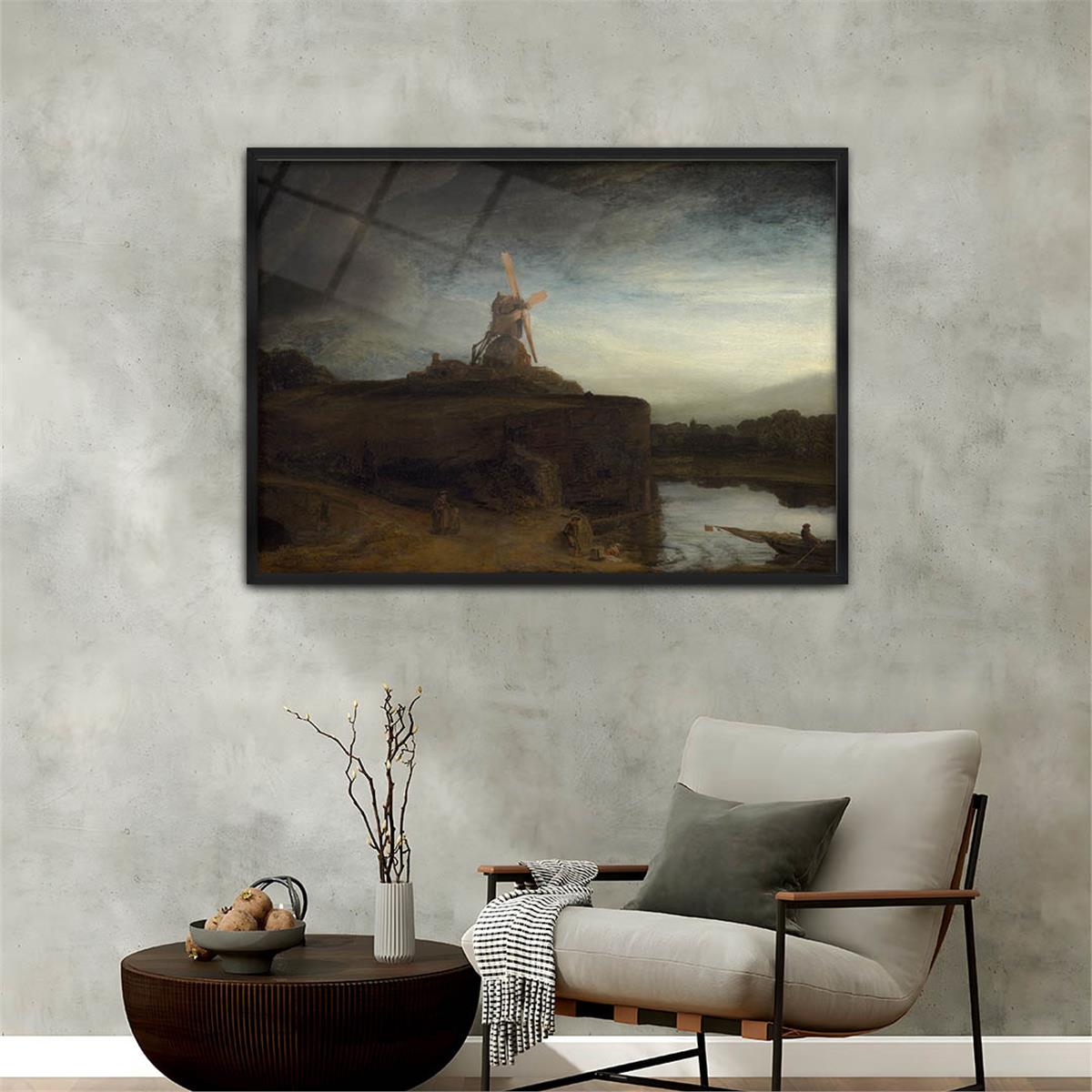 Aluminum-Framed Natured-Themed Tempered Glass Wall Art 077