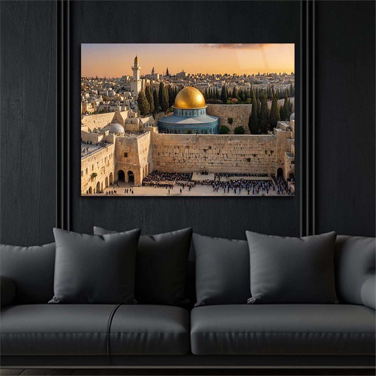 Yatay Dini Temalı Cam Tablo 239