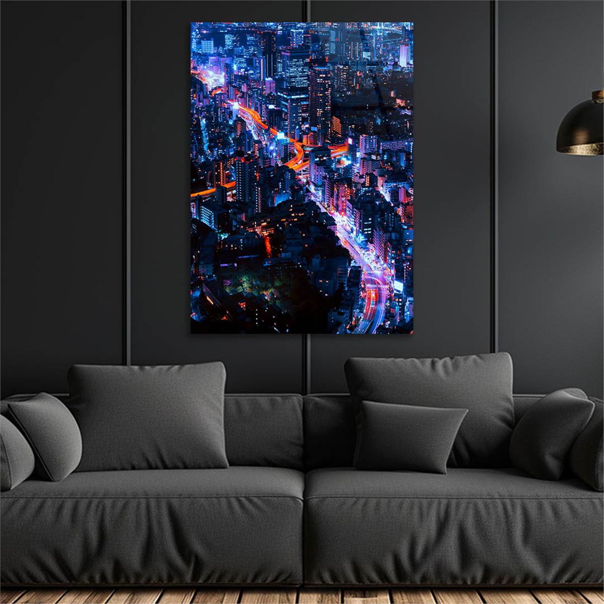 Dikey Doğa Temalı Cam Tablo 269