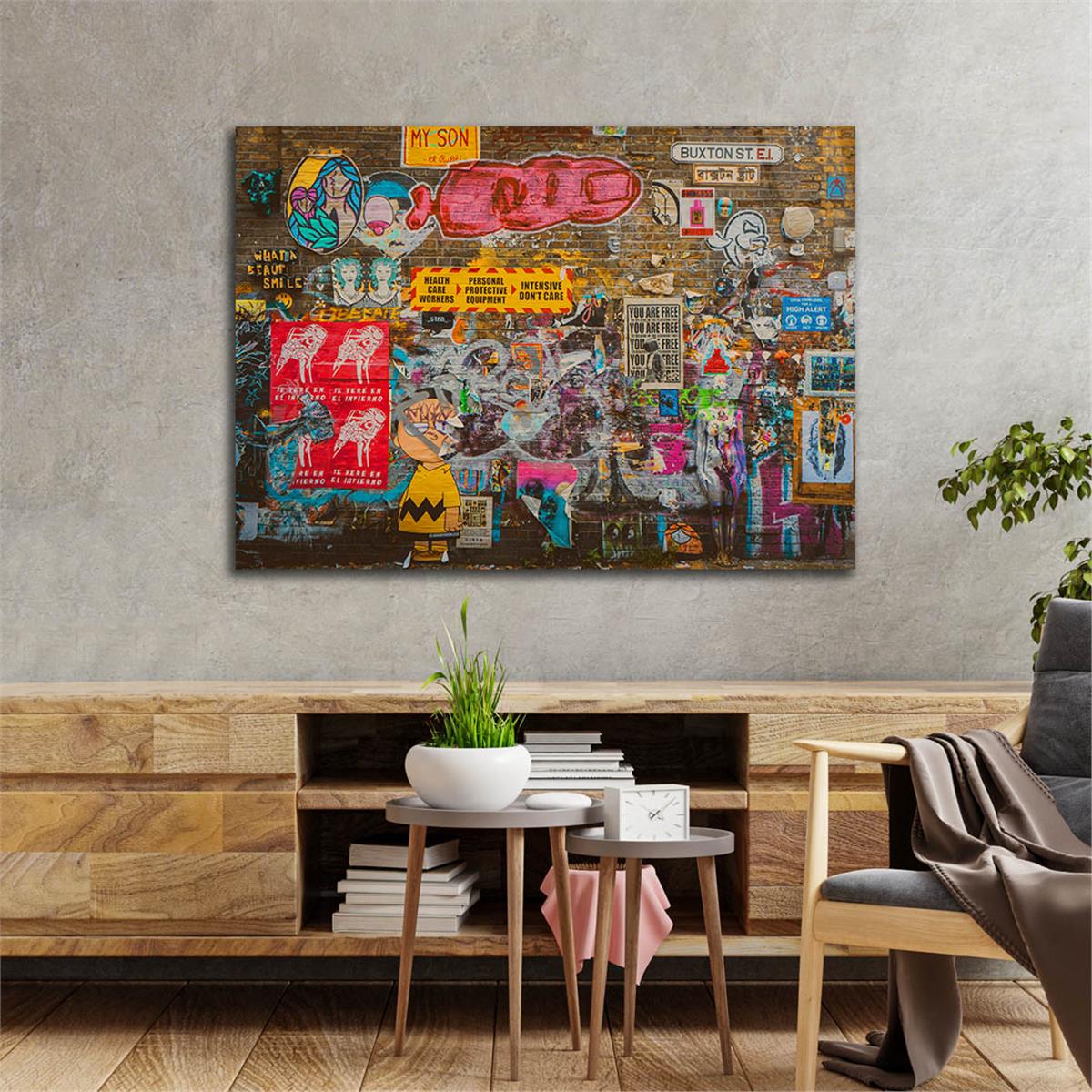 Horizontal Art-Themed Tempered Glass Wall Art 554