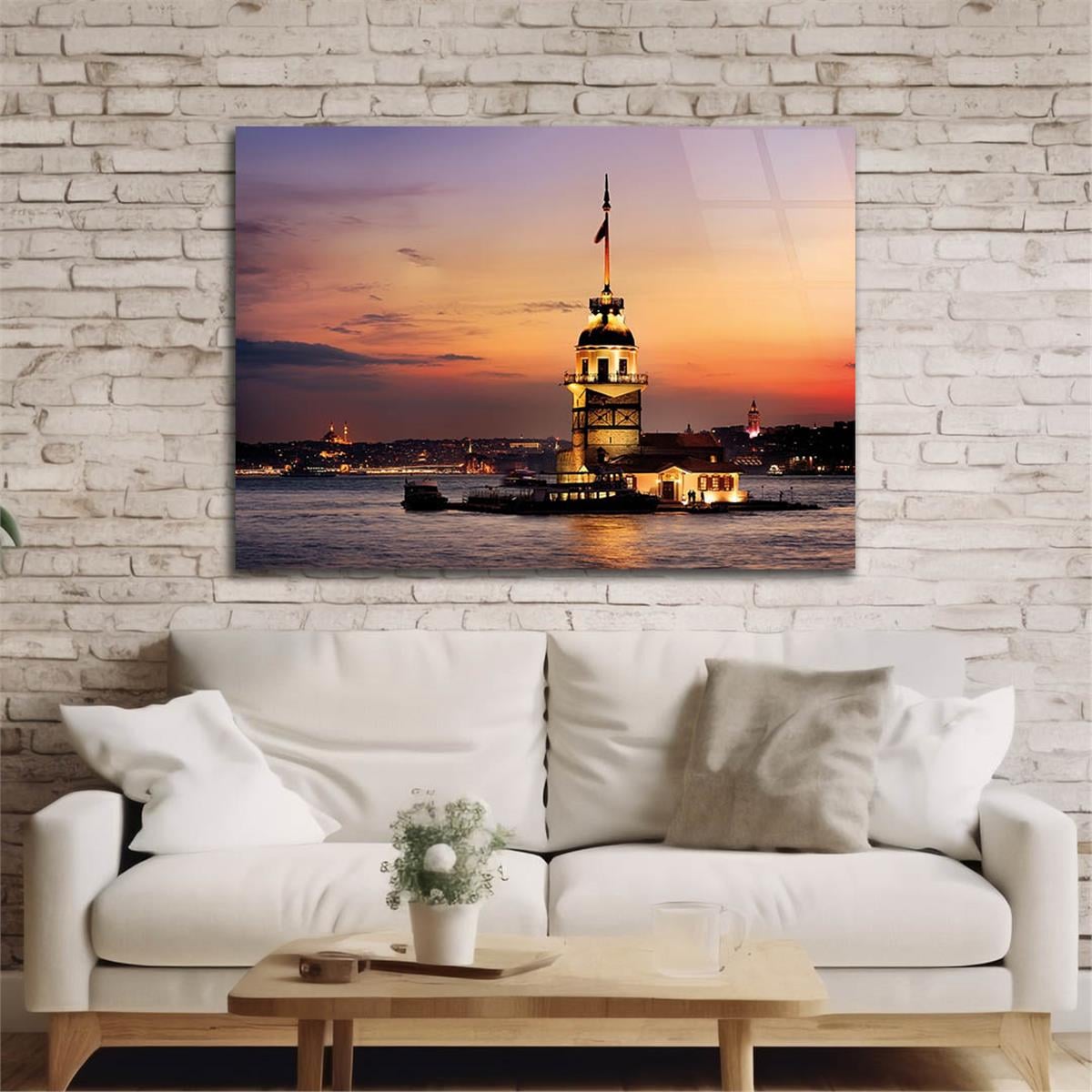 Horizontal Natured-Themed Tempered Glass Wall Art 268