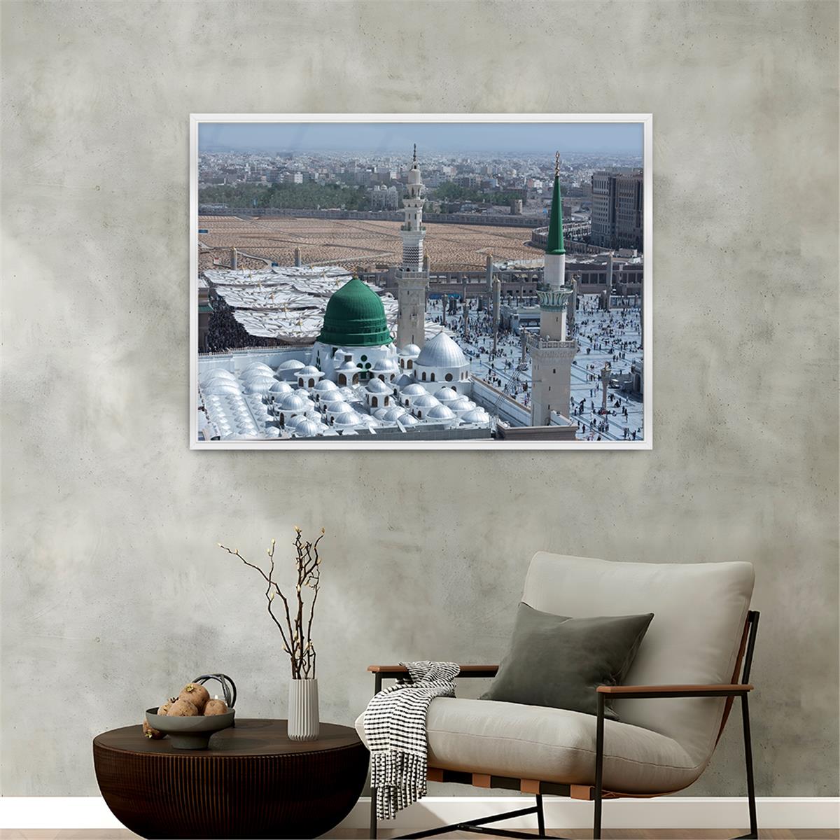 Tableau en verre à thème religieux avec cadre en aluminium  050