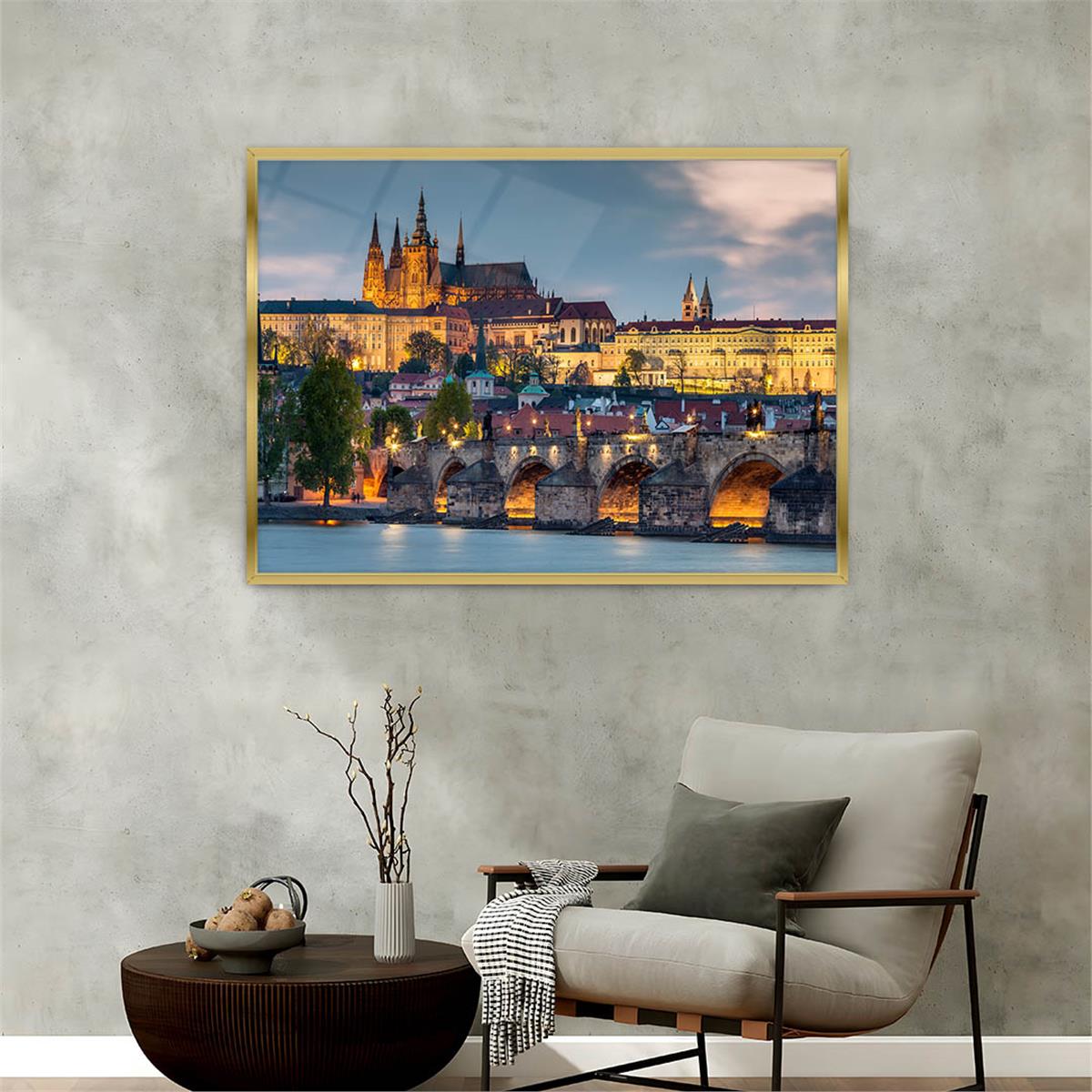 bedrucktes Glas mit Aluminiumrahmen und Natur Themen 