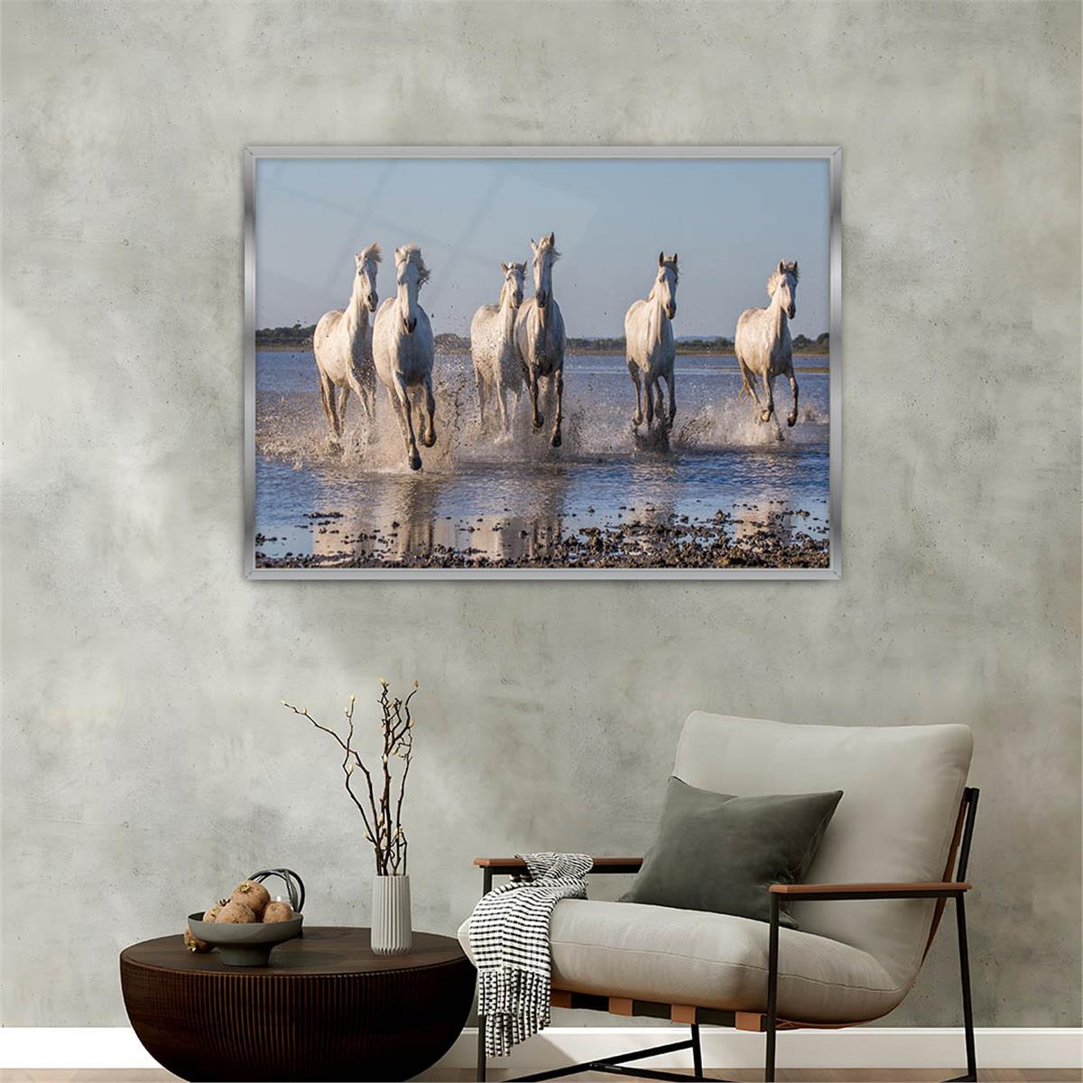 Aluminum-Framed Natured-Themed Tempered Glass Wall Art 003