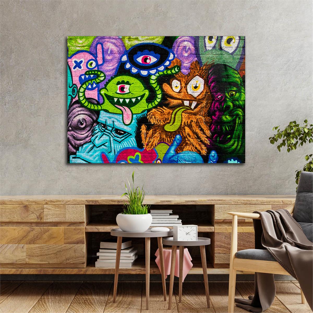 Horizontal Art-Themed Tempered Glass Wall Art 414