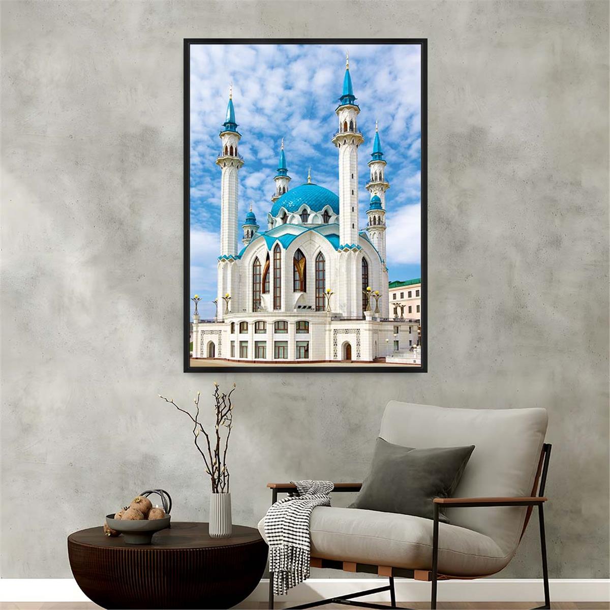 Aluminum-Framed Religious-Themed Tempered Glass Wall Art 085