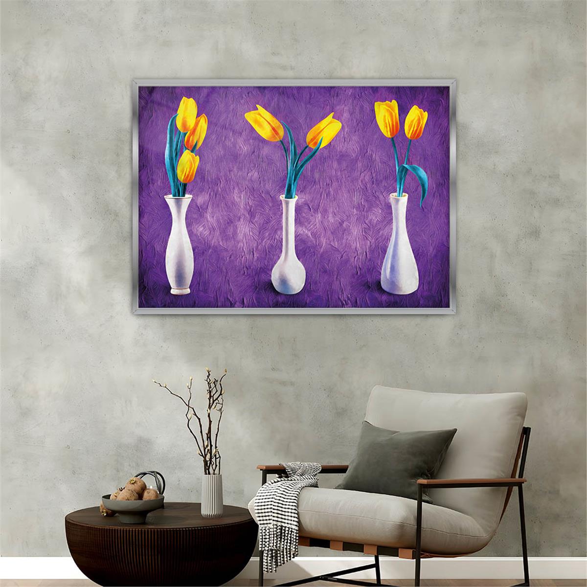 Aluminum-Framed Art-Themed Tempered Glass Wall Art 005