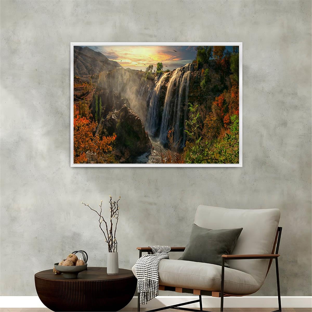 Alüminyum Çerçeveli Doğa Temalı Cam Tablo 131