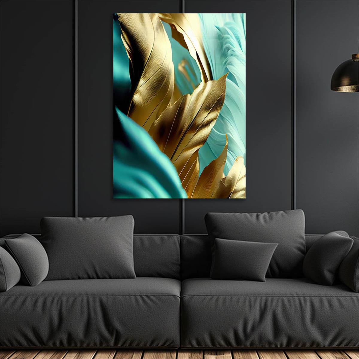 Dikey Sanat Temalı Cam Tablo 382