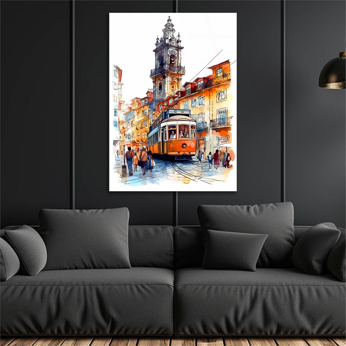 Dikey Sanat Temalı Cam Tablo 486