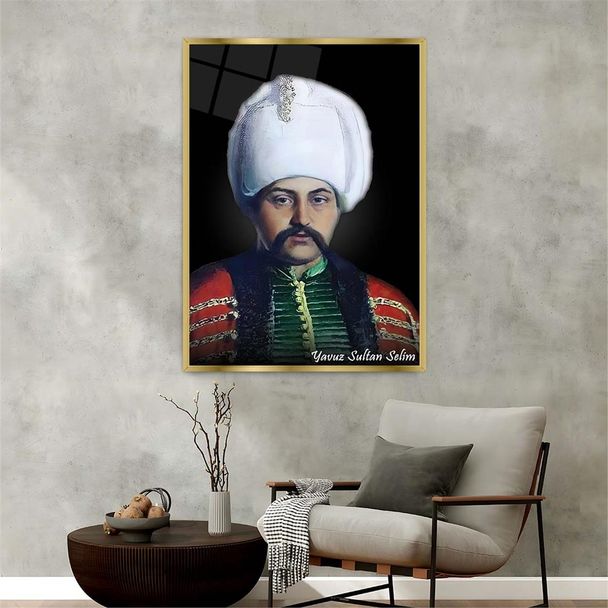 Aluminum-Framed National-Themed Tempered Glass Wall Art 054