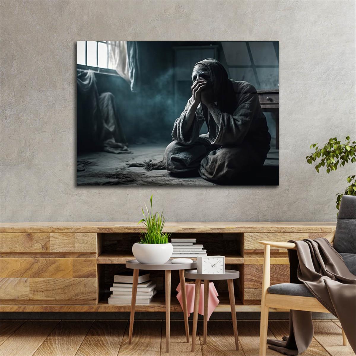 Horizontal Art-Themed Tempered Glass Wall Art 555