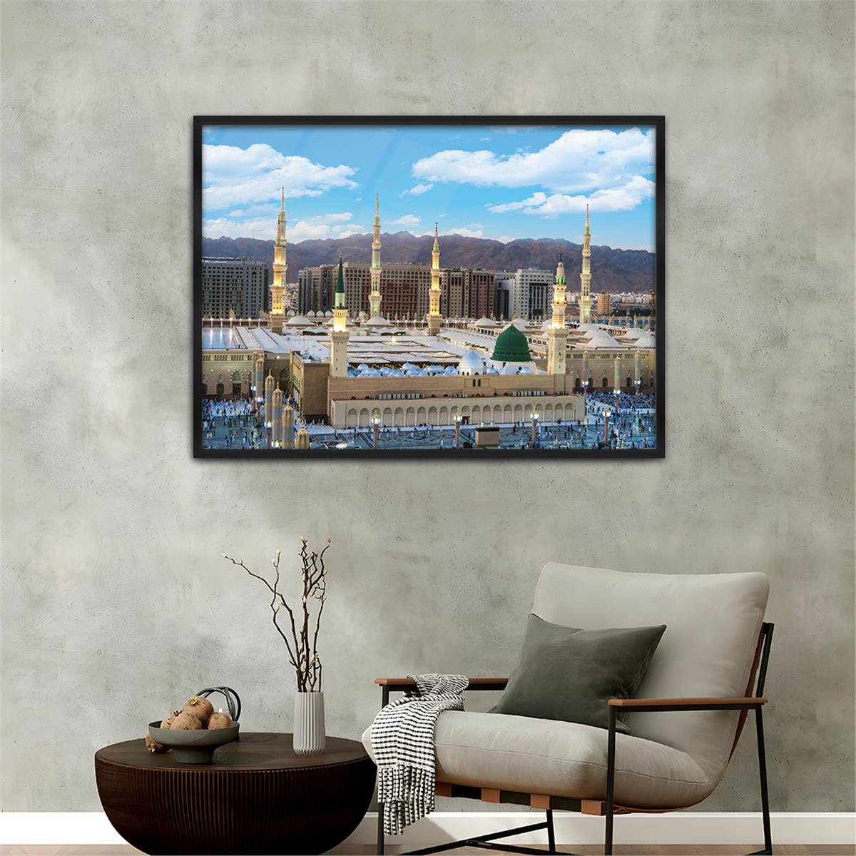 Tableau en verre à thème religieux avec cadre en aluminium  026