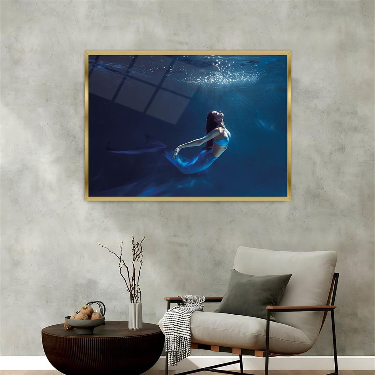 Aluminum-Framed Art-Themed Tempered Glass Wall Art 010