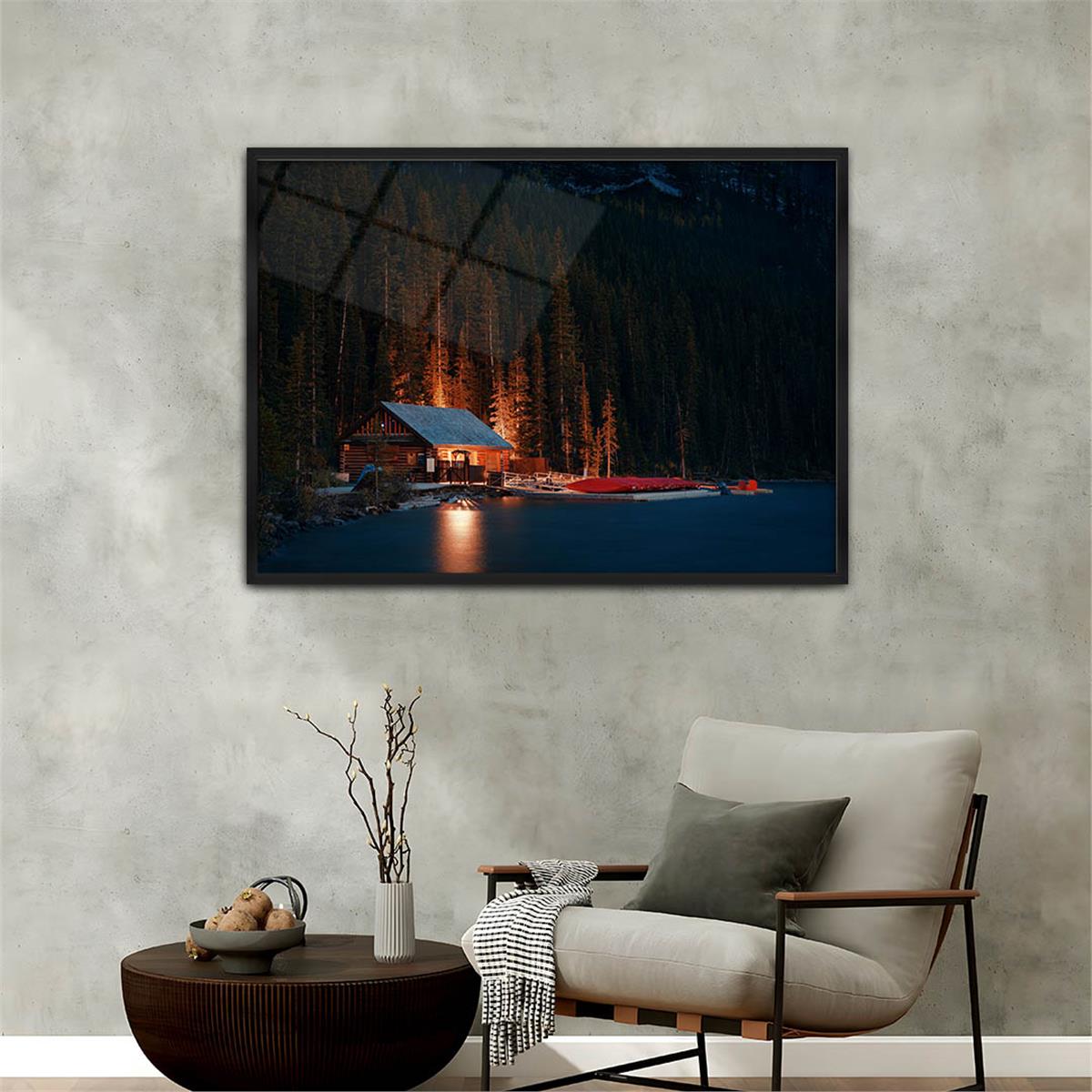 bedrucktes Glas mit Aluminiumrahmen und Natur Themen 