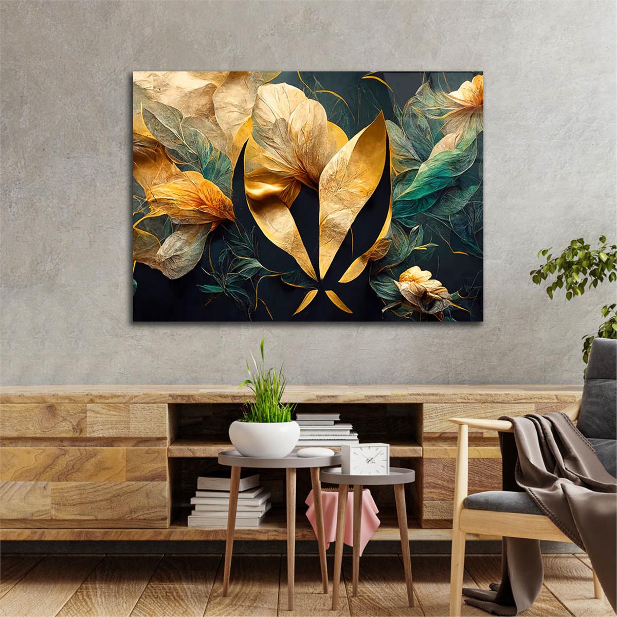 Horizontal Art-Themed Tempered Glass Wall Art 405