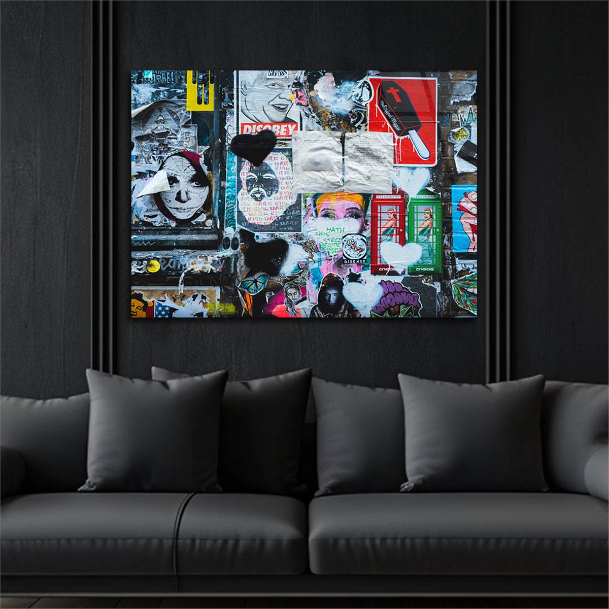 Horizontal Art-Themed Tempered Glass Wall Art 553