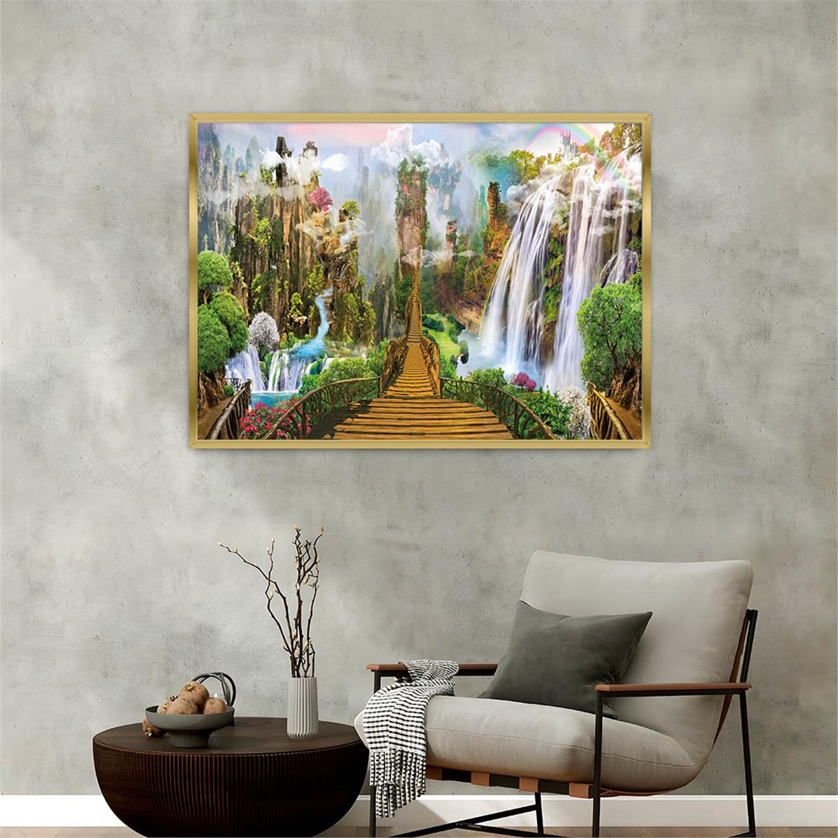 bedrucktes Glas mit Aluminiumrahmen und Natur Themen 