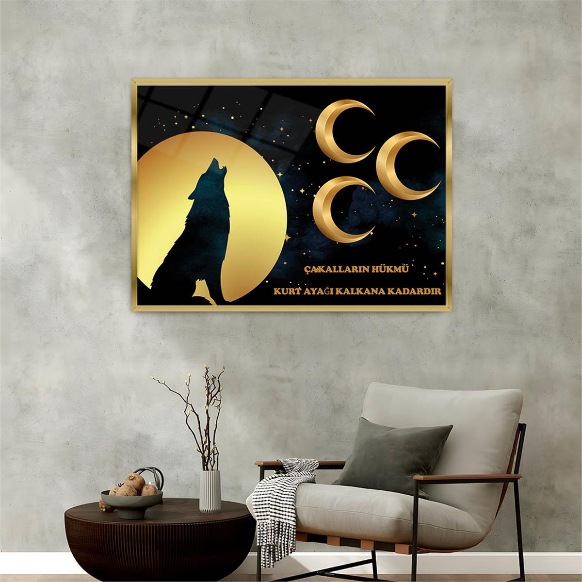 Alüminyum Çerçeveli Vatan Temalı Cam Tablo 031