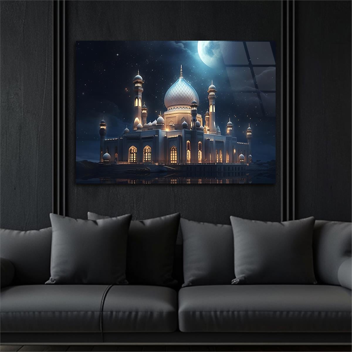 Yatay Dini Temalı Cam Tablo 171