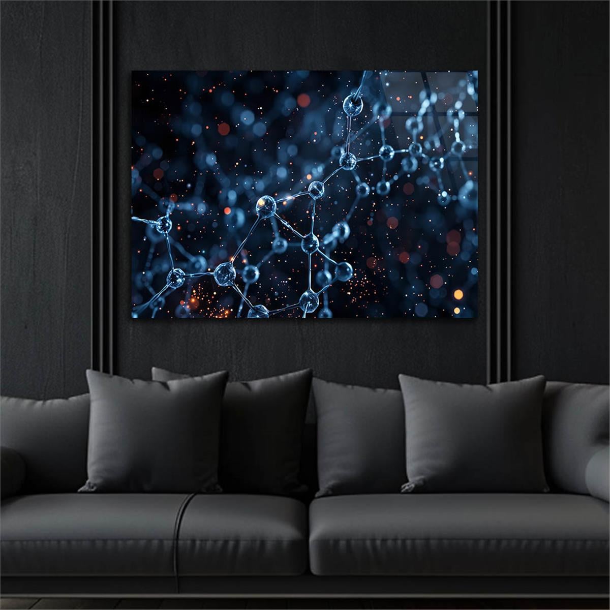 Horizontal Art-Themed Tempered Glass Wall Art 556