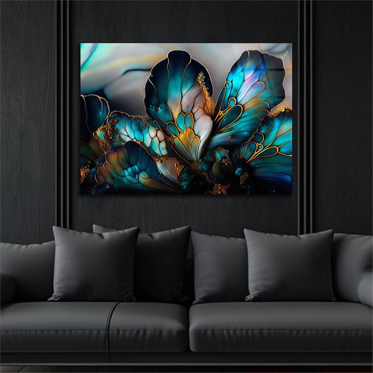 Horizontal Art-Themed Tempered Glass Wall Art 387