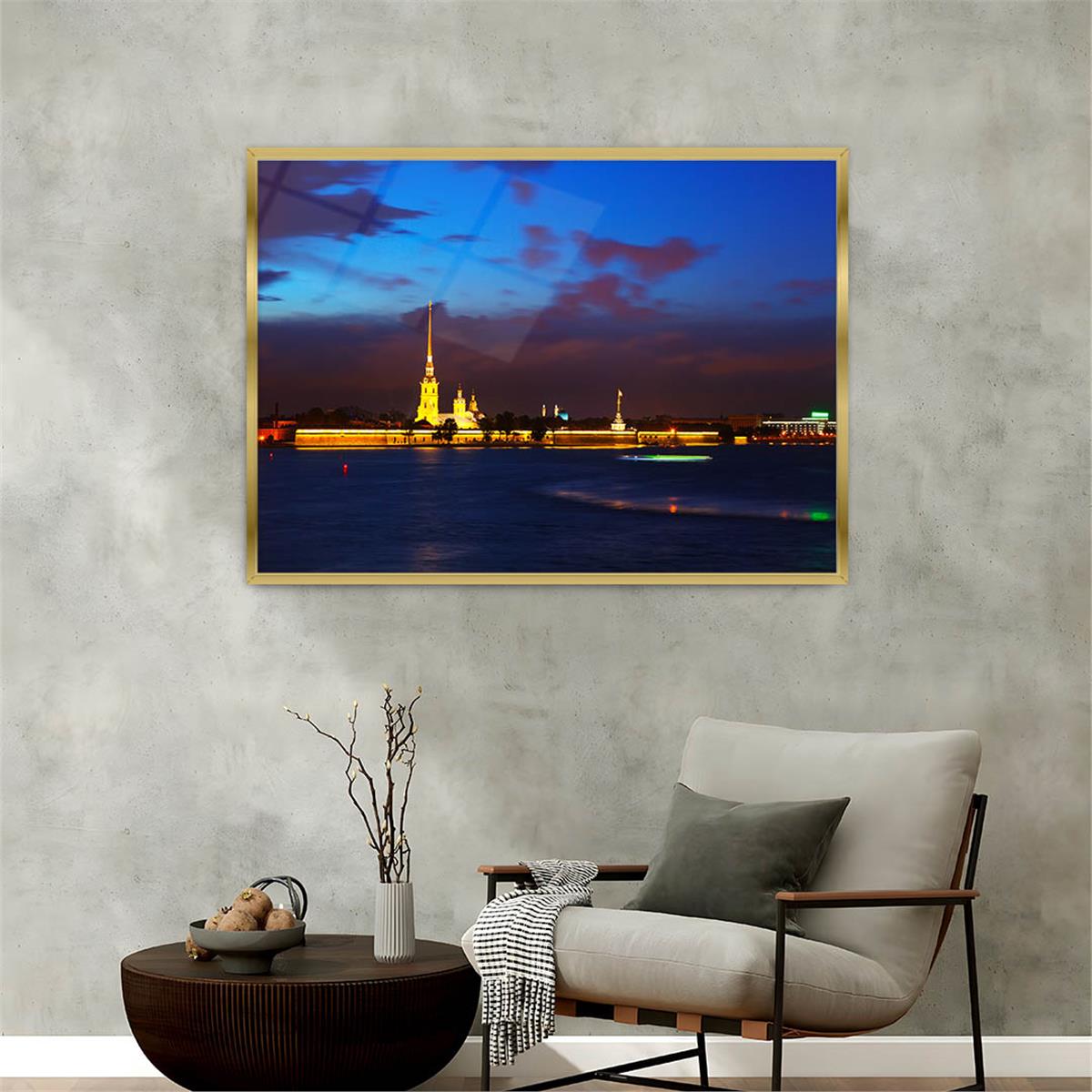 Alüminyum Çerçeveli Doğa Temalı Cam Tablo 014