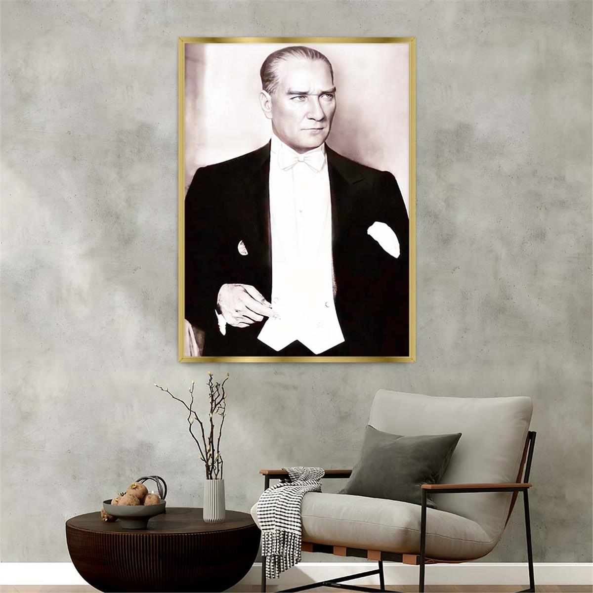 Aluminum-Framed National-Themed Tempered Glass Wall Art 074