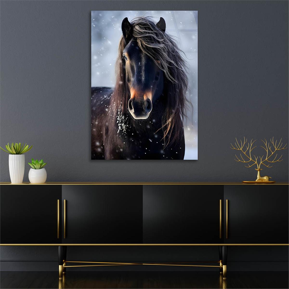 Dikey Doğa Temalı Cam Tablo 382