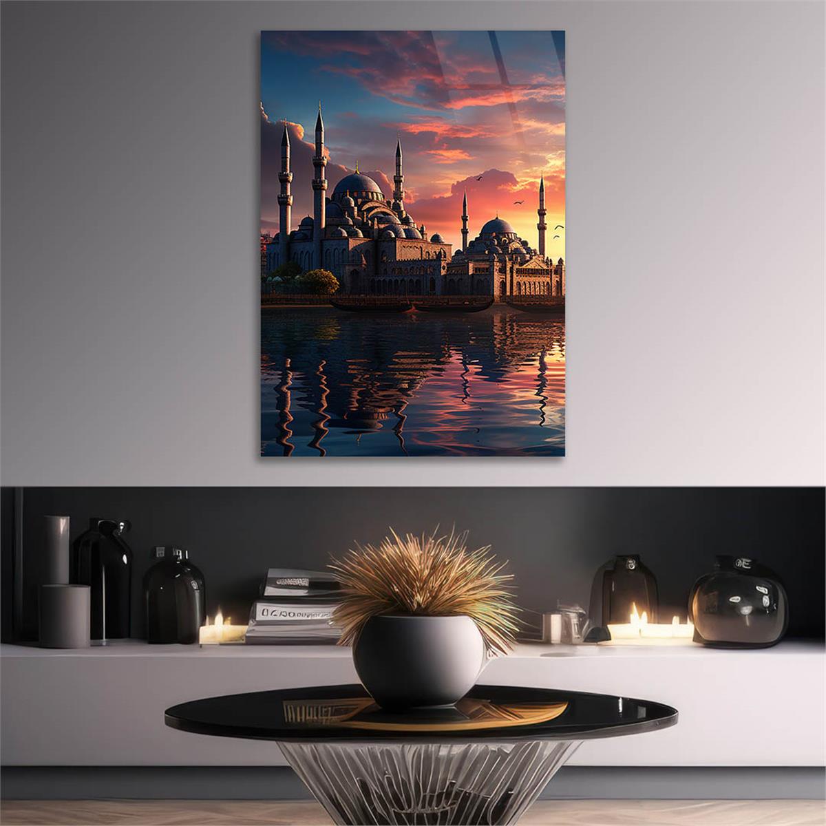 Dikey Dini Temalı Cam Tablo 292