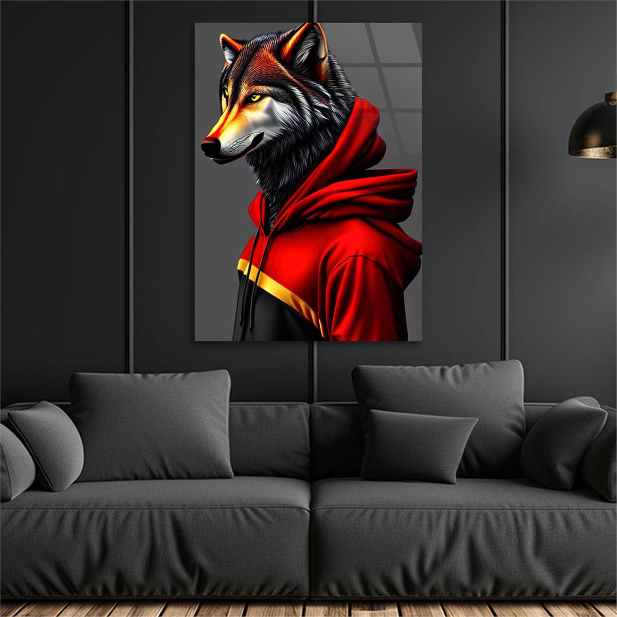 Dikey Sanat Temalı Cam Tablo 582