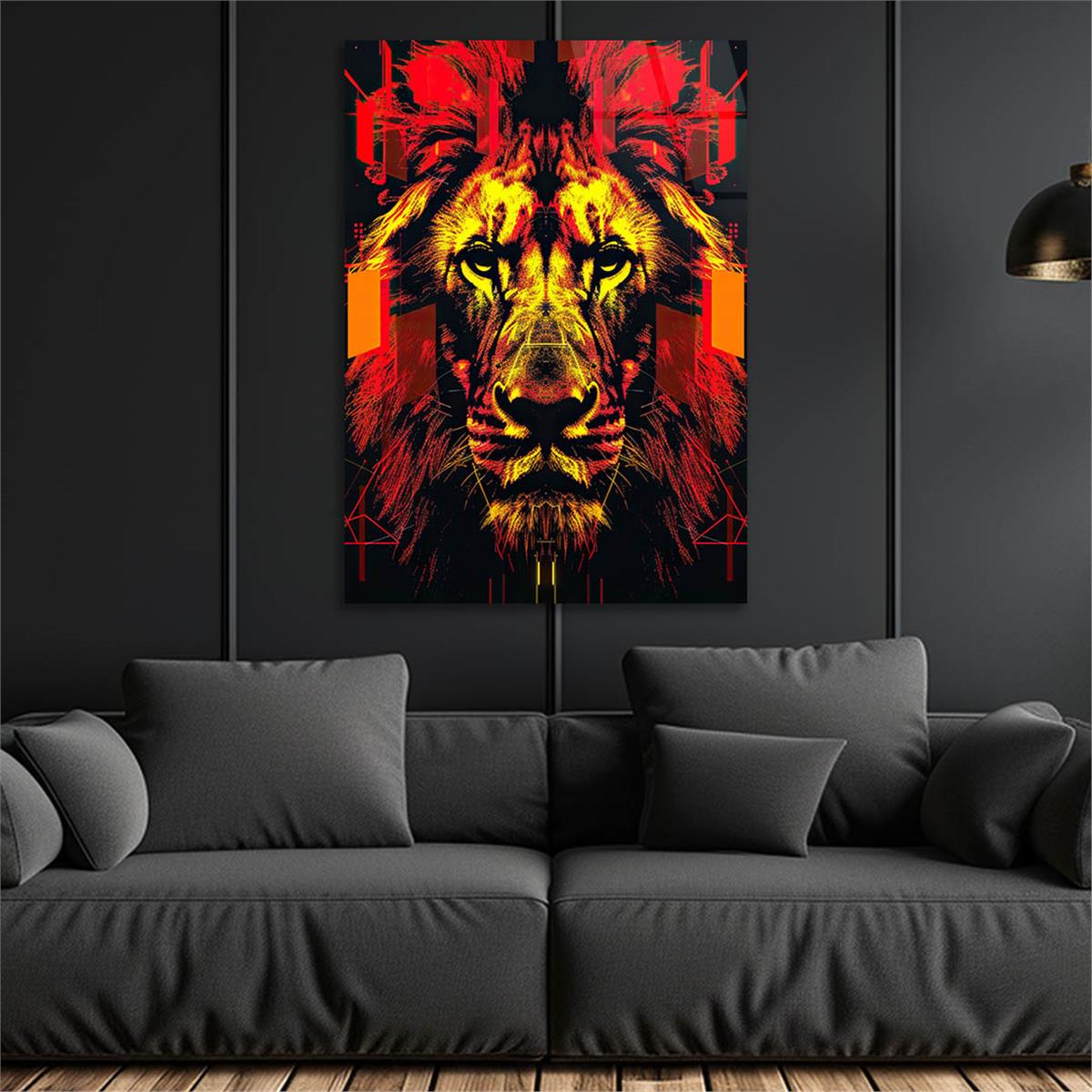 Dikey Doğa Temalı Cam Tablo 360