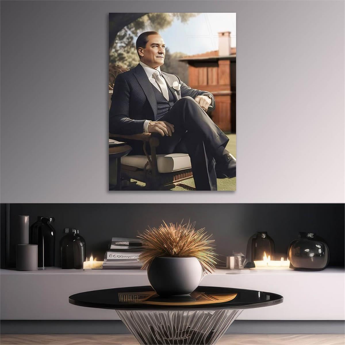 Dikey VatanTemalı Cam Tablo 193